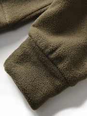 HEARUJOY - Men's Double-Sided Fleece Relaxed Fit Henley Neck Pullover - Warm Casual Sweatshirt for Autumn/Winter