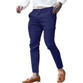 HEARUJOY - Men's Twill Cotton Stretch Fashion Youth Street Slim Pencil Skinny Pants