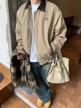 HEARUJOY - Retro Spring Jackets Men Women Bomber Loose High Street Hip Hop Motorcycle Color Block Coat Autumn Short Zipper Vintage Outwear