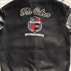 Hearujoy American heavy jacket embroidery stitching contrasting colors autumn and winter new loose baseball uniform for men and women