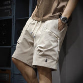 Hearujoy Summer Thin Cargo Shorts Men's Fashionable Sports Casual Medium Pants Loose Straight Versatile Quarter Pants Men