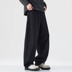 HEARUJOY - Autumn New Arrival Japanese Retro 3D Tailored Pants - Men's Oversized Straight Wide-Leg American Casual Trousers