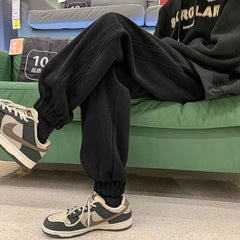 HEARUJOY - Plain Male Sports Pants Joggers Fashion Y2k Autumn Winter Essential Casual High Quality Harajuku Harem Trousers Men's Sweatpants