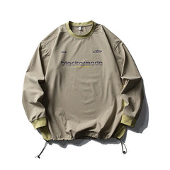 HEARUJOY - Japanese Retro Letter Print Long-Sleeve T-Shirt Unisex Casual Base Layer - Autumn Quick-Dry Sportswear Tees Outdoor