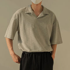 HEARUJOY - 2XL V Neck Short Sleeve Fashion Casual Short Sleeve Slight Stretch Fabric Summer Fashion Style Vacation Suitable