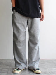 HEARUJOY - Autumn American Style Sweatpants Heavyweight Men's Casual Joggers with Dropped Crotch Trendy Loose Fit Straight Wide Leg Pants