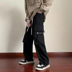 HEARUJOY - Multi Pocket Baggy Trousers Man Spring Summer High Quality Street Luxury Harajuku Techwear Cheapest Straight Cargo Pants for Men
