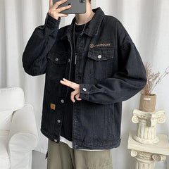 HEARUJOY - Denim Handsomet Autumn Men's Trendy Ins Versatile Loose Jacket Top