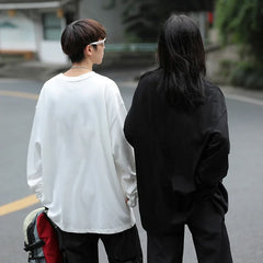 HEARUJOY - Y2k T Shirt for Men Autumn Oversized Long-Sleeved Tees Men Clothing Letter Printed Gym Anime Shirt Tops Man Graphic T Shirts