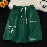 HEARUJOY - Baggy Man Short Pants Loose Drawstring Wide Shorts for Men Vintage Stylish Summer Hot Deals Xxl Korean Style Novelty in Thin Y2k