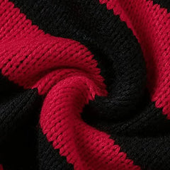 HEARUJOY - Pullovers Men Sweaters Striped Hole Tops Knitted Round Neck Full Sleeve Splice Simple Top Knit Casual Loose Autumn Winter 2025