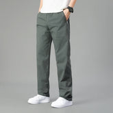 HEARUJOY - 5XL 6XL Big Size 100% Cotton Men's Cargo Pants Casual Loose Straight Pants Cotton Long Trousers Zipper Pockets Jogger Pants Men