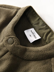 HEARUJOY - Men's Double-Sided Fleece Relaxed Fit Henley Neck Pullover - Warm Casual Sweatshirt for Autumn/Winter