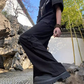 HEARUJOY - Work Office Trousers for Men Black Draped Man Suits Pants Fluid Spring Clothes Fashion Luxury Vintage Korean Reviews Many Up