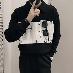 Hearujoy Men's High-end Polo Shirt Collar Sweatshirt Versatile Men's Top New Jacket