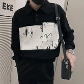 Hearujoy Men's High-end Polo Shirt Collar Sweatshirt Versatile Men's Top New Jacket