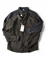 HEARUJOY - Autumn Winter American-style Brushed Fleece Skin-friendly Warm Breathable Loose-fit Casual Turn-collar Check Plaid Shirt for Men