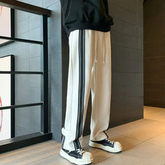 HEARUJOY - Autumn Winter Elegant Casual Pants for Men American Street Style Fashion Loose Fit Straight Leg Men Clothing