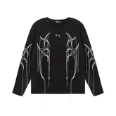 Hearujoy High Street Embroidery Tassel Crew Neck Sweatshirts for Men and Women Pullover Casual Sudaderas Oversized Baggy Fall Hoodies