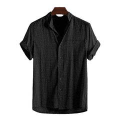 HEARUJOY - Comfy Fashion Hot New Stylish Men\'s Blouse Holiday Male Regular Slight Stretch Solid Color Summer Vacation Daily