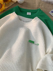 Hearujoy Waffle Short-sleeved T-shirt Niche Designer Unique Special Top Men Summer Lovers Loose High Street Hong Kong Style Tees