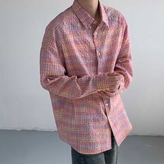 HEARUJOY - Casual Outings Korean Fashion Top Casual Spring Autumn Fashion Korean Style Shirt Bust 120-136 Cm Fashionable Design