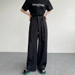 Hearujoy Oversized Black Suit Pants Men Fashion Social Mens Dress Pants Korean Loose Straight Wide Leg Pants Mens Office Formal Trousers