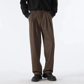 HEARUJOY - Men's Straight Casual Trousers Hong Kong Style Retro Fashion Simple Loose Versatile Commuting Daily 2025 New Men's Clothing