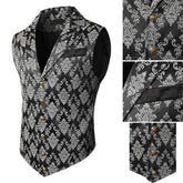 HEARUJOY - Men Retro Suit Waistcoat Formal Gothic Steampunk Victorian Single Breasted Vest Men's Clothing Sleeveless
