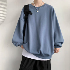 HEARUJOY - Autumn Men Casual Sweatshirts Harajuku Printed Men Oversized Hoodies Korean Man Casual Loose Pullovers