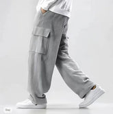 HEARUJOY - Autumn Mens Joggers Straight Pants Streetwear Loose Oversized Joggers Sports Sweatpants Men Multi-pocket Long Pants For Male