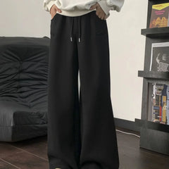 HEARUJOY - High-end Straight-leg Trousers for Men's Spring American Fashion Brand Casual Floor Trousers High Street Versatile Loose