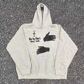 Hearujoy Y2K Gothic 100% Cotton Retro Hoodie Fall And Winter Plush Oversized Hoodie Quality Cotton Hip-Hop Comfortable Unisex Sweatshirt