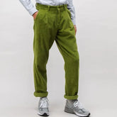 HEARUJOY - Trendy Solid Color Corduroy Pants For Men 2025 Autumn Daily Casual Loose Straight Trousers Mens Vintage Ribbed Textured Trousers