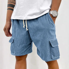 HEARUJOY - New Men's Summer Casual Shorts, Beach Vacation Workwear, Large-pocket Loose Shorts