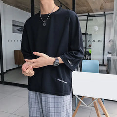 HEARUJOY - Summer Short Sleeved T-shirt Men Oversized Black White Casual T Shirt Men Streetwear Hip-hop Loose Ice Silk T Shirt Mens Top