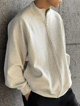 HEARUJOY - Outdoor Casual Mens Slim Jackets Streetwear Autumn Vintage Solid Color Stand Collar Zipper Jacket Coat For Men Stylish Outerwear