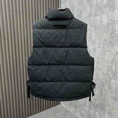 Hearujoy High End Cotton Jacket Vest Men's Trendy Stand Up Collar Workwear Warm and Casual Versatile Shoulder Jacket Trendy