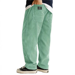 HEARUJOY - Spring Autumn New Men's Corduroy Pants American Style Pocket Loose Trousers Embroidered Logo Retro Straight Leg Pant For Male