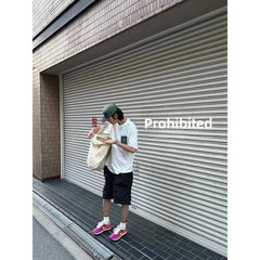 HEARUJOY - Loose Fit Korean Retro Drawstring Cargo Shorts Men's Casual Summer New Style Waterproof Versatile Five-Pocket Shorts