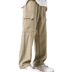 HEARUJOY - Men's Black Pants New Cargo Pants Men's Loose Straight Oversize Clothing Fashion Jogger Harem Trousers Man Casual Sweatpants