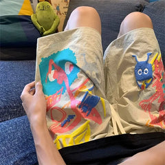 HEARUJOY - Men's Ice Silk Shorts Summer Lightweight Quick-Drying Beach Casual Relaxed Fit Sportswear