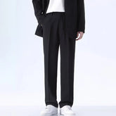 HEARUJOY - Summer New Men's Solid Color Thin Straight Trousers Fashion Trend Casual Simple Loose All-match Breathable Men's Bottoms