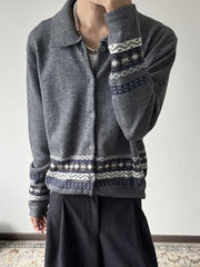 HEARUJOY - Stylish Mens Slim Knitted Cardigans Autumn Winter Outdoor Casual Turn-down Collar Knit Jacket Coat Men Vintage Crochet Sweaters