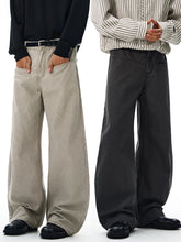 HEARUJOY - 100% Cotton Wide-leg Jeans Men's Autumn Fashion Pocket Design Casual Trousers Loose American High Street Y2K Denim Pants