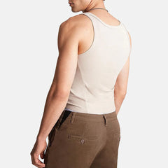 HEARUJOY - Mens Training Texture Vest Daily Leisure Breathable Sweat Absorption Quick-Drying Jogging Sports Fitness Stretch Tank Top Men