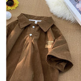 HEARUJOY - American Fashion Retro Polo Shirt Men's Short-sleeved Korean Version 2025 New Summer High Street Trend Shirt Lapel T-shirt Chic