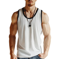 HEARUJOY - Training Black Men Fitness Vest Activewear For Men Fitness Men's Workout Gear 5 Spandex Fabric Brand New Condition