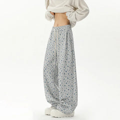 HEARUJOY - Printed Casual Pants Men Oversized Wide Leg Pants Men Sweatpants Streetwear Hip-hop Loose Straight Pants Mens Joggers Trousers