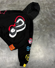 HEARUJOY - Y2k Retro Classic Clothing Gothpunk Hip-hop Rock Oversized Sweatshirt Men Y2k American Street Trendy Zipper Hoodie Women